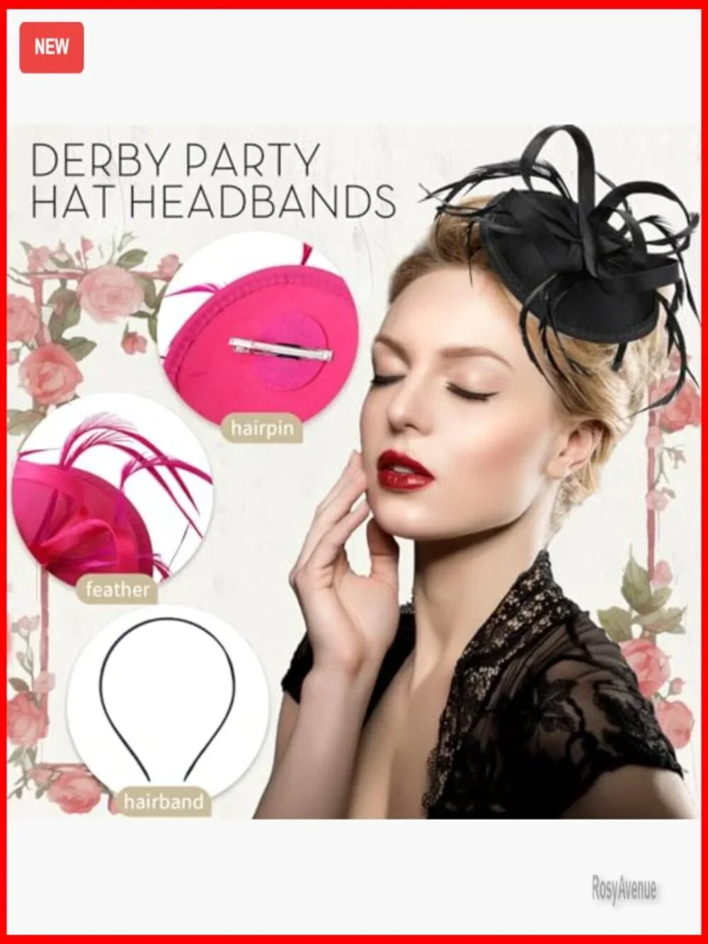 6-Piece Fascinator Set for Derby Tea Party Wedding Bridal Cocktail